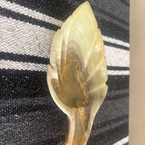 Elegant Cream and Tan Decorative Spoon